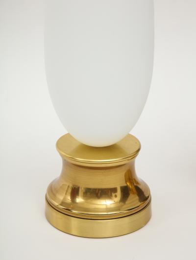 Pair of frosted Murano Glass lamps