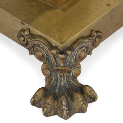 Pair of gilt bronze standing floor lamps