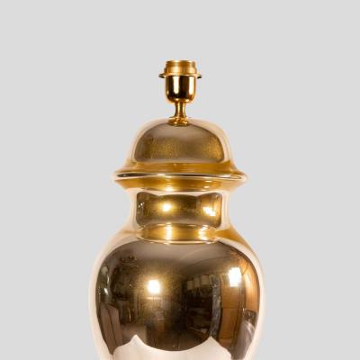 Pair of gold mirrored Chinese classic shape table lamps