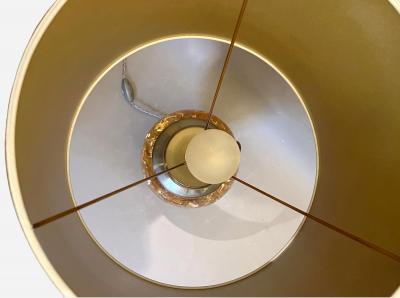 Pair of lamps in fractal resin and nickel plated metal France circa 1970