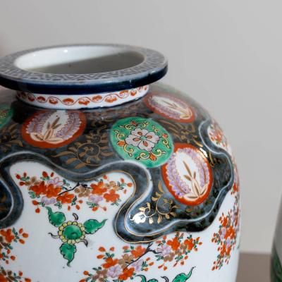 Pair of large Imari Porcelain Vases Japan Late 19th Century