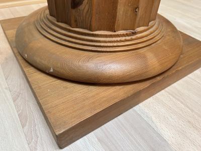 Pair of large Neoclassical Columns Pine Wood France circa 1910