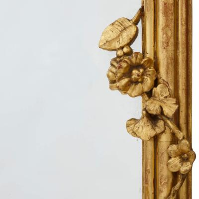 Pair of large Rococo revival giltwood mirrors