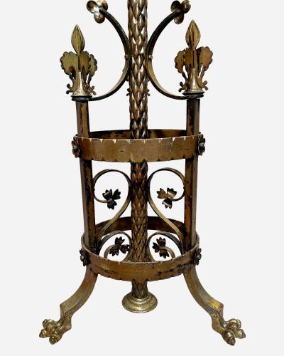 Pair of large brass church candelabra France circa 1880