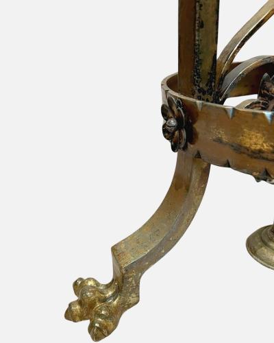 Pair of large brass church candelabra France circa 1880