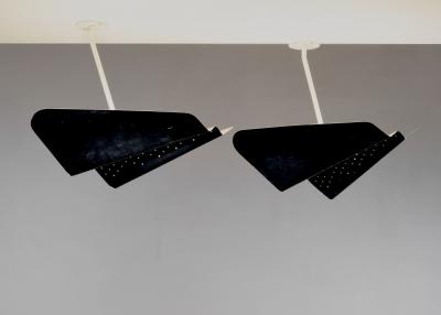 Pair of large ceiling lamps