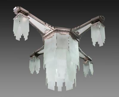 Pair of large ceiling lights Art Deco period