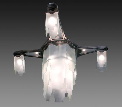 Pair of large ceiling lights Art Deco period