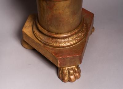 Pair of large gilded wood candle holders Italy middle of the 19th century