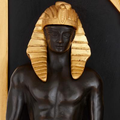 Pair of large gilt and patinated bronze Empire style planters