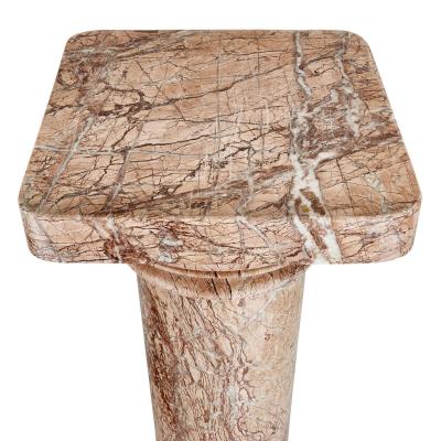 Pair of late 19th century French marble column pedestals