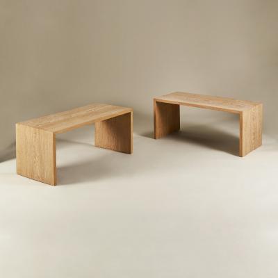 Pair of low tables by Comte as an interpretation or Jean Michel Franks design