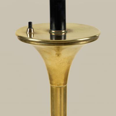 Pair of mid century brass standing floor lights
