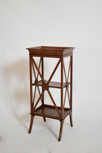 Pair of neoclassical mahogany bedside tables 1960s 