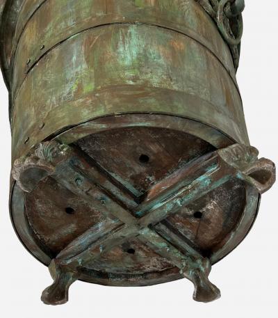 Pair of orange tree planters in oak iron and cast iron France circa 2020