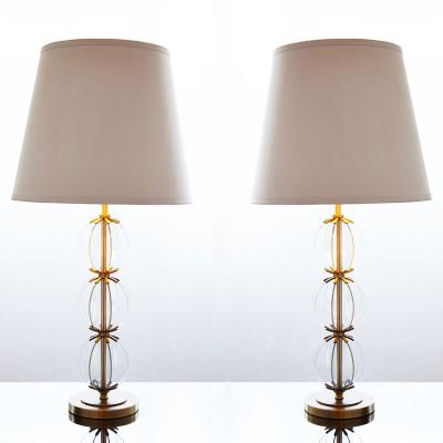 Pair of orb lamps large 