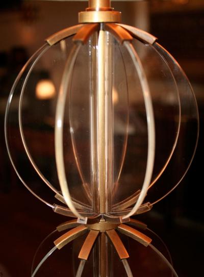 Pair of orb lamps large 