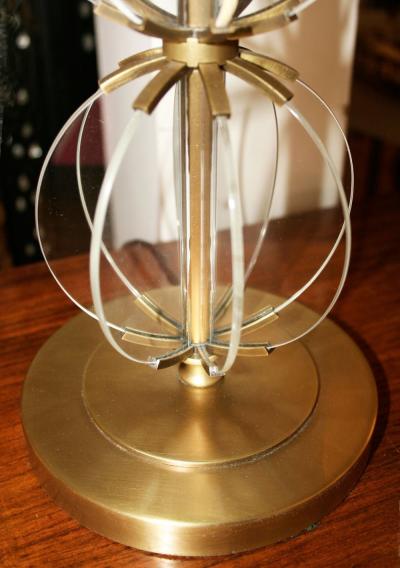 Pair of orb lamps large 