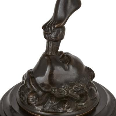 Pair of patinated bronze sculptures after Giambologna