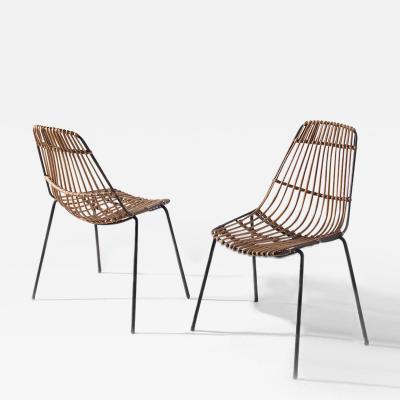 Pair of rattan chairs