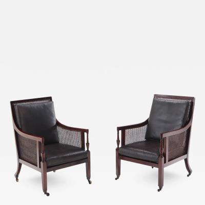 Pair of regency style cane chairs 