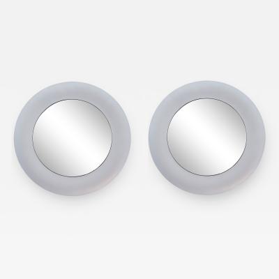 Pair of sculptural Modernist mirrors by Lorenzo Burchiellaro