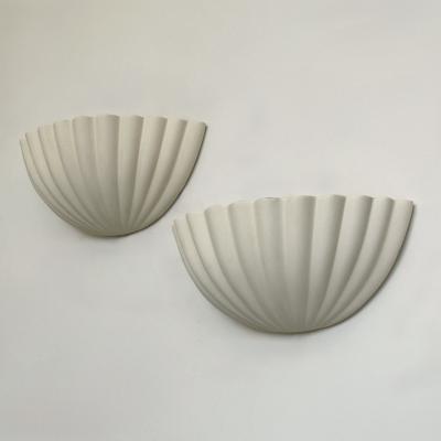 Pair of shell form wall lights mid late 20th century