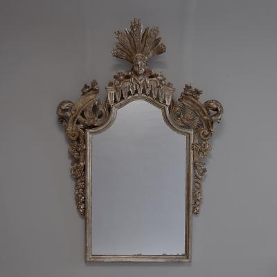 Pair of silver gilded Venetian mirrors