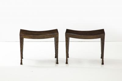 Pair of steel stools