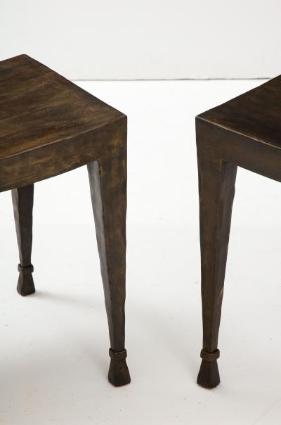 Pair of steel stools