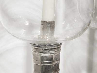 Pair of tealights silver plated French Work from 1900s