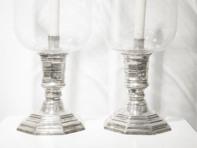 Pair of tealights silver plated French Work from 1900s