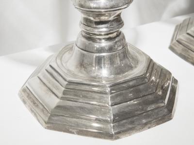 Pair of tealights silver plated French Work from 1900s