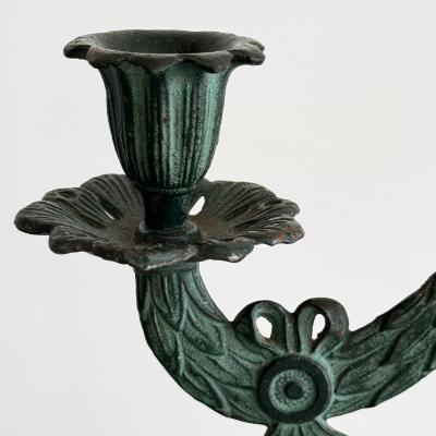 Pair of three arm candelabras probably Norway or Sweden early 20th century