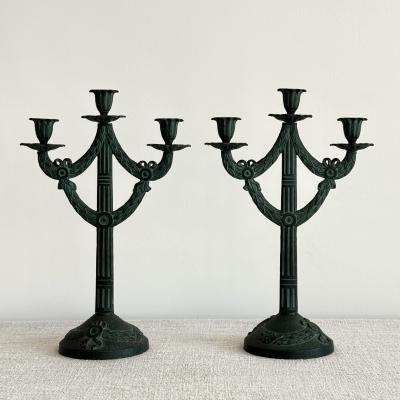 Pair of three arm candelabras probably Norway or Sweden early 20th century