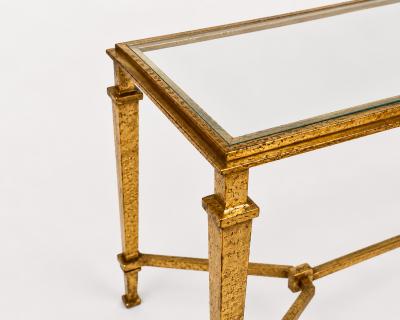 Pair of two tiered end tables by Robert Thibier Paris France circa 1960