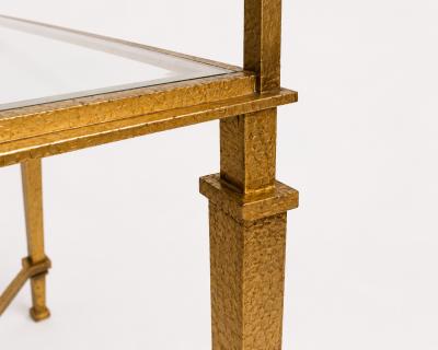 Pair of two tiered end tables by Robert Thibier Paris France circa 1960