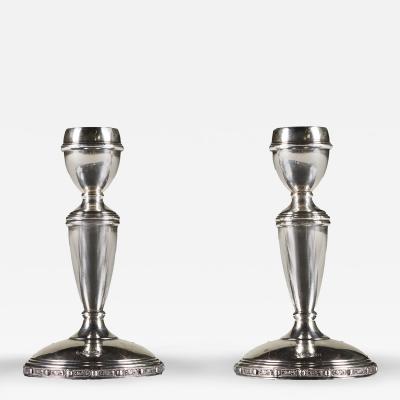 Pair of vintage English silver hallmarked candlesticks