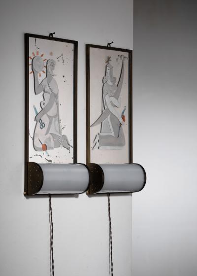 Pair of wall lamps