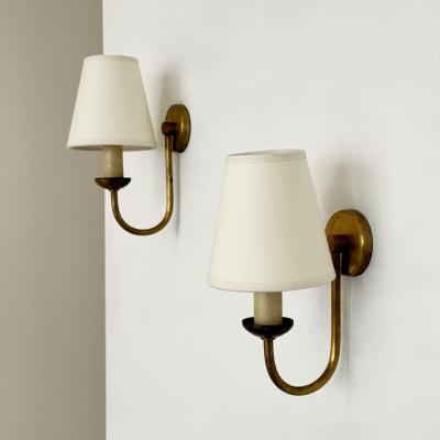 Pair of wall lights probably produced in Sweden 1940s