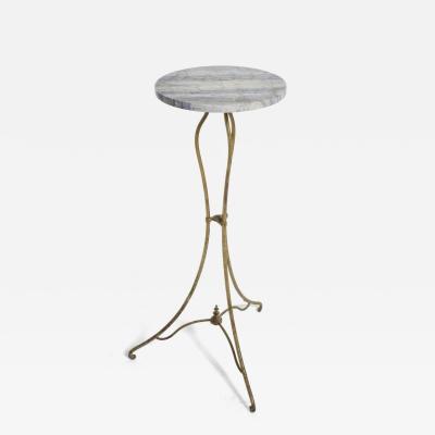 Pair of wrought iron side table pedestals 1940s 