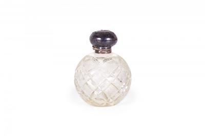 Pair ofFrench Victorian Cut Crystal Perfume Bottles
