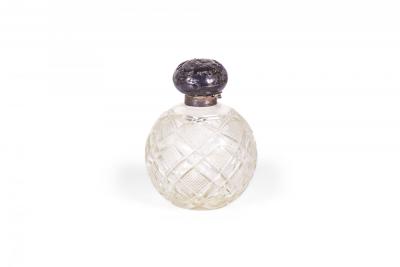 Pair ofFrench Victorian Cut Crystal Perfume Bottles