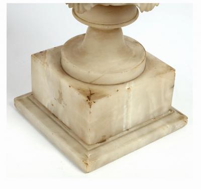 Pair19th Century Carved Alabaster Tazzas