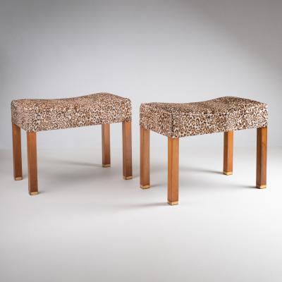 Paire de tabourets l opard