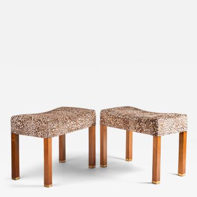 Paire de tabourets l opard