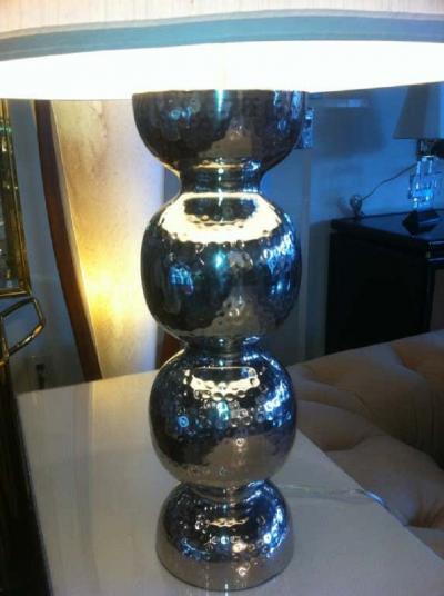 Pairs hammered Lamps