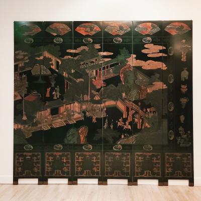 Palace Size Twelve Panel Coromandel Screen China Republic Period early 20th Cent