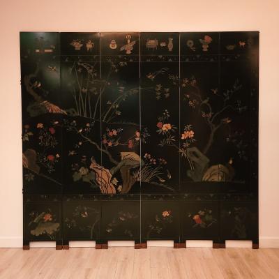 Palace Size Twelve Panel Coromandel Screen China Republic Period early 20th Cent