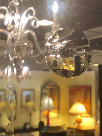 Palatial Art Deco Bubble Form Console or over the Mantel Mirror